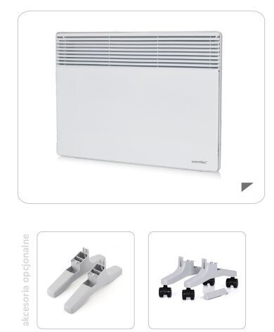 Konvekcinis šildytuvas 60 х 45 х 8 cm WARMTEC EWX-1500, termostatas, 1500 W, baltas цена и информация | Šildytuvai | pigu.lt