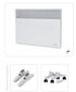 Konvekcinis šildytuvas 60 х 45 х 8 cm WARMTEC EWX-1500, termostatas, 1500 W, baltas kaina ir informacija | Šildytuvai | pigu.lt