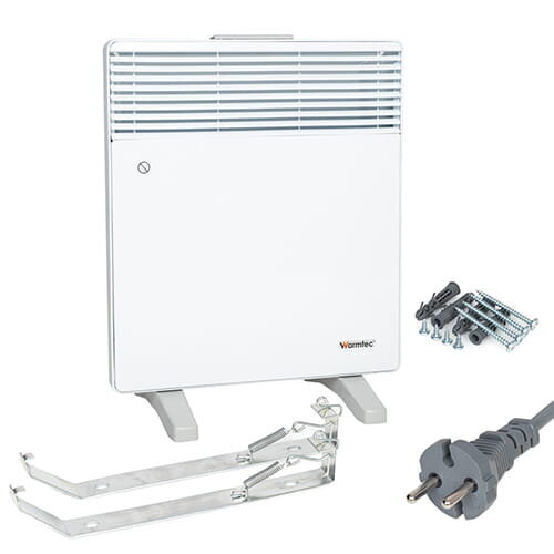 Konvekcinis šildytuvas 89 х 45 х 8 cm WARMTEC EWX-2500, termostatas, 2500 W, baltas цена и информация | Šildytuvai | pigu.lt