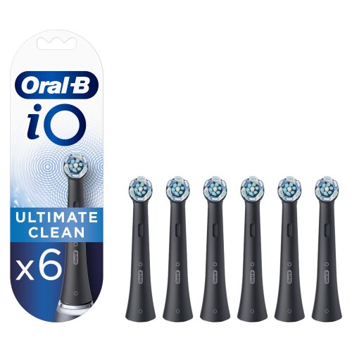 Oral-B iO Ultimate Clean Black XL kaina ir informacija | Elektrinių dantų šepetėlių antgaliai | pigu.lt