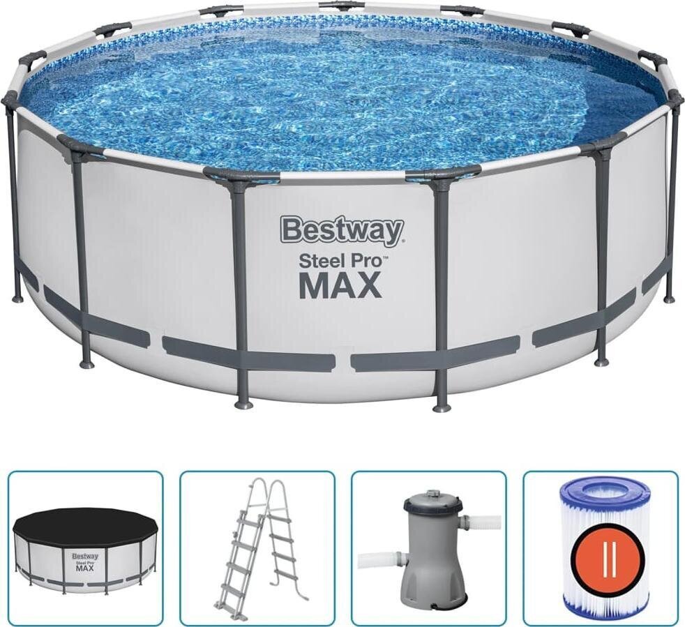 Baseinas Bestway Steel Pro MAX 396 x 122 cm kaina ir informacija | Baseinai | pigu.lt