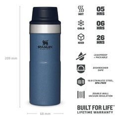 Terminis puodelis Trigger-Action Travel Mug Classic 0,35L šviesiai mėlynas kaina ir informacija | Termosai, termopuodeliai | pigu.lt