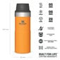 Terminis puodelis Trigger-Action Travel Mug Classic 0,35L šafrano geltonos spalvos цена и информация | Termosai, termopuodeliai | pigu.lt