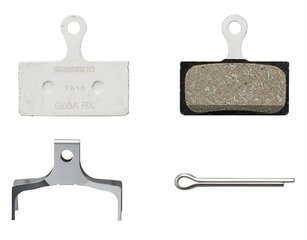 Diskinių stabdžių kaladėlės Shimano Resin G05A Incl Spring/Split Pin, 1 pora kaina ir informacija | Kitos dviračių dalys | pigu.lt