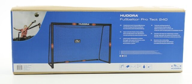 Futbolo vartai Hudora Football Goal Pro Tect 240, 240x160x85 cm kaina ir informacija | Futbolo vartai ir tinklai | pigu.lt