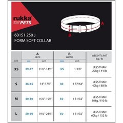 Antkaklis Rukka Form Soft, XS, juodas цена и информация | Ошейники, подтяжки для собак | pigu.lt
