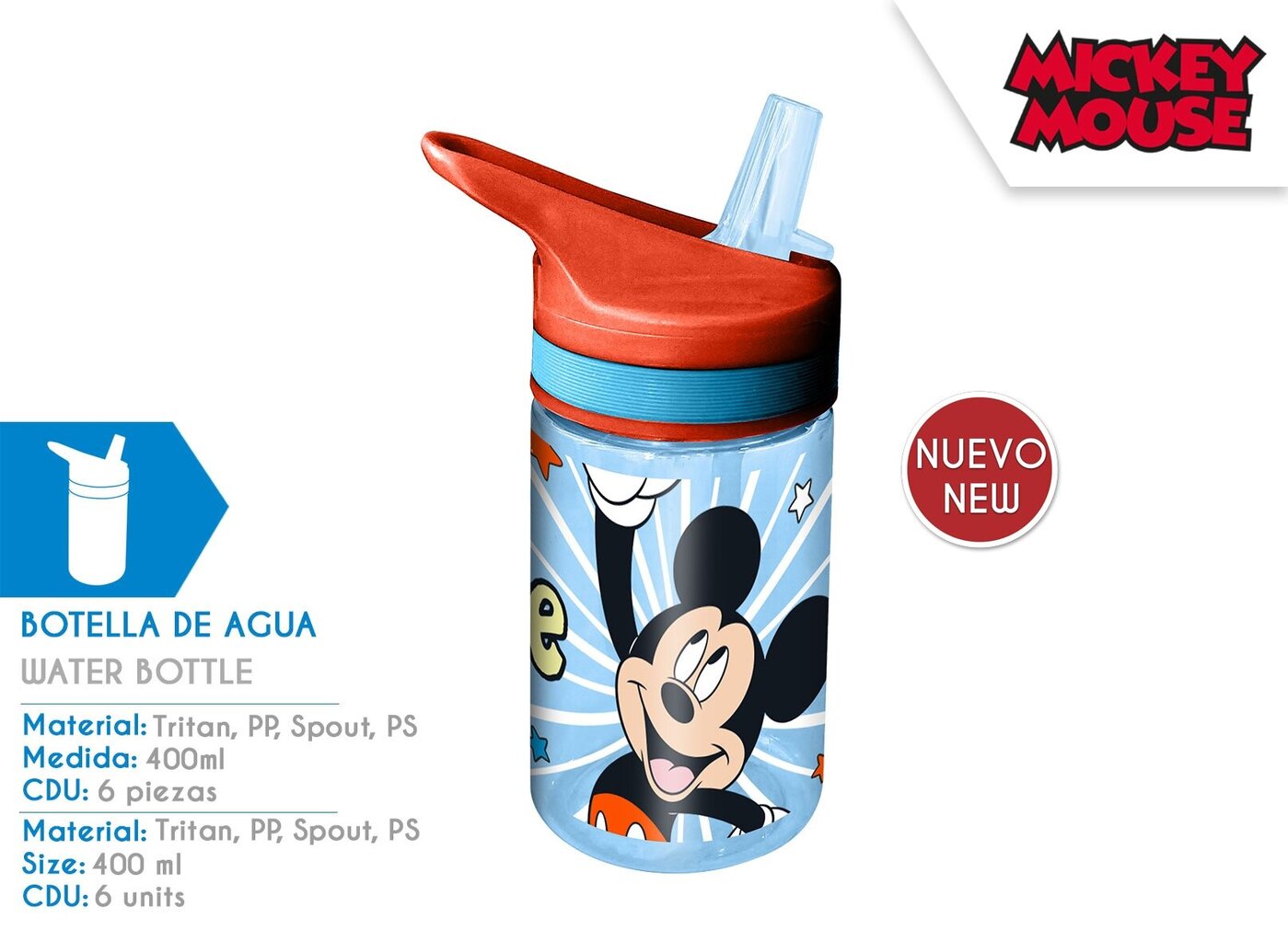 Gertuvė Mickey Mouse, 400ml цена и информация | Gertuvės | pigu.lt