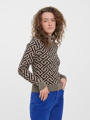 Женский пуловер VERO MODA 10270910*01, черный/бежевый 5715312959995 цена и информация | Женские кофты | pigu.lt