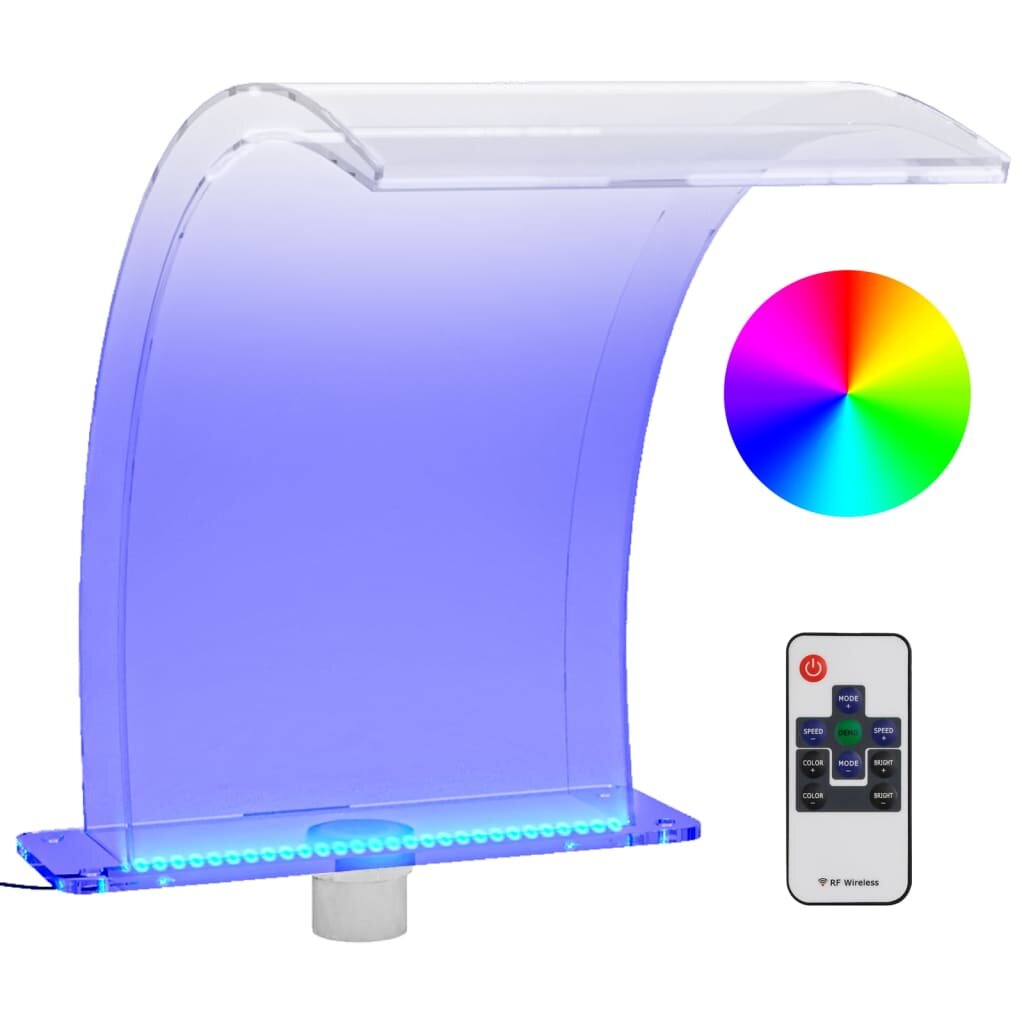 Baseino fontanas su įvairių spalvų LED, 50 cm kaina ir informacija | Sodo dekoracijos | pigu.lt
