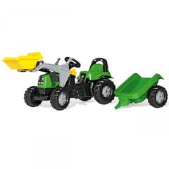 Rolly Toys Педальный трактор с прицепом и лопатой, зеленый цена и информация | Игрушки для мальчиков | pigu.lt