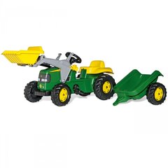 Трактор Minam с прицепом и лопатой, зеленый цена и информация | Игрушки для мальчиков | pigu.lt