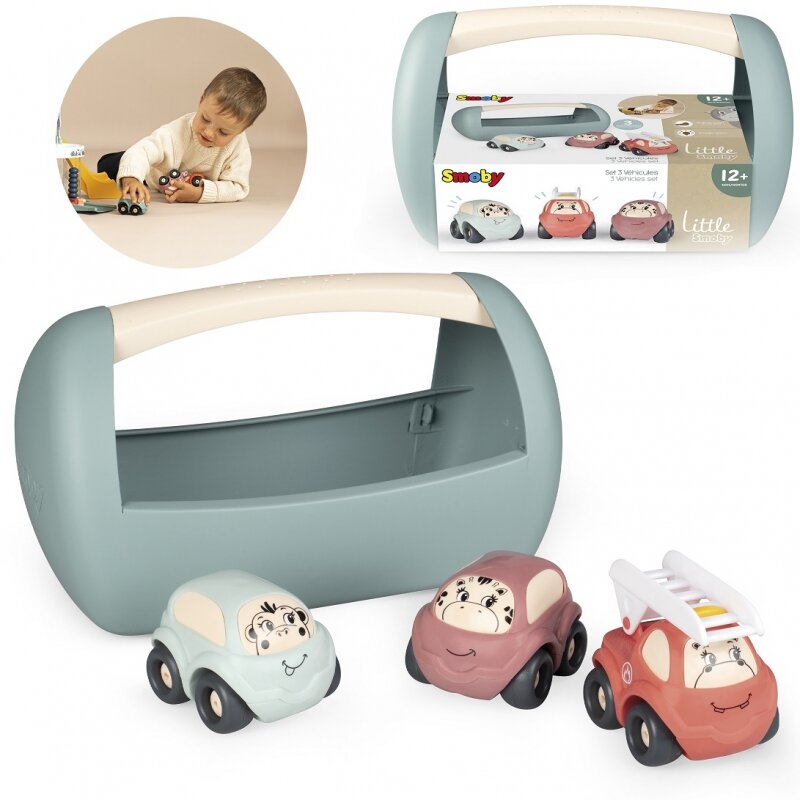 Žaislinės transporto priemonės dėžėje - Little Smoby kaina ir informacija | Žaislai berniukams | pigu.lt