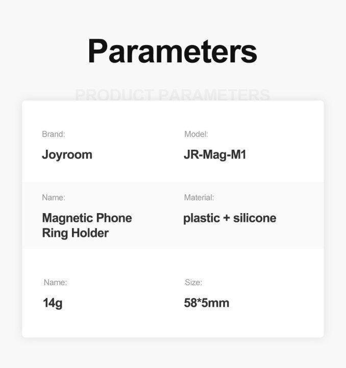 Žiedas telefonui Joyroom (JR-Mag-M1) kaina ir informacija | Telefono laikikliai | pigu.lt