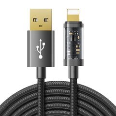 Joyroom USB - Lightning 2,4A 20W 2m black S-UL012A20 kaina ir informacija | Laidai telefonams | pigu.lt