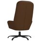 Poilsio kėdė, rudos spalvos, dirbtinė oda, blizgi kaina ir informacija | Lauko kėdės, foteliai, pufai | pigu.lt
