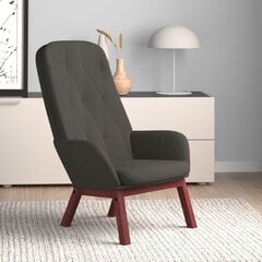 Poilsio kėdė, tamsiai pilkos spalvos, aksomas kaina ir informacija | Lauko kėdės, foteliai, pufai | pigu.lt