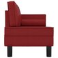 Dvivietė sofa–lova, Dirbtinė oda, raudonojo vyno spalva цена и информация | Sofos | pigu.lt