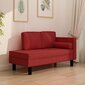 Dvivietė sofa–lova, Dirbtinė oda, raudonojo vyno spalva цена и информация | Sofos | pigu.lt