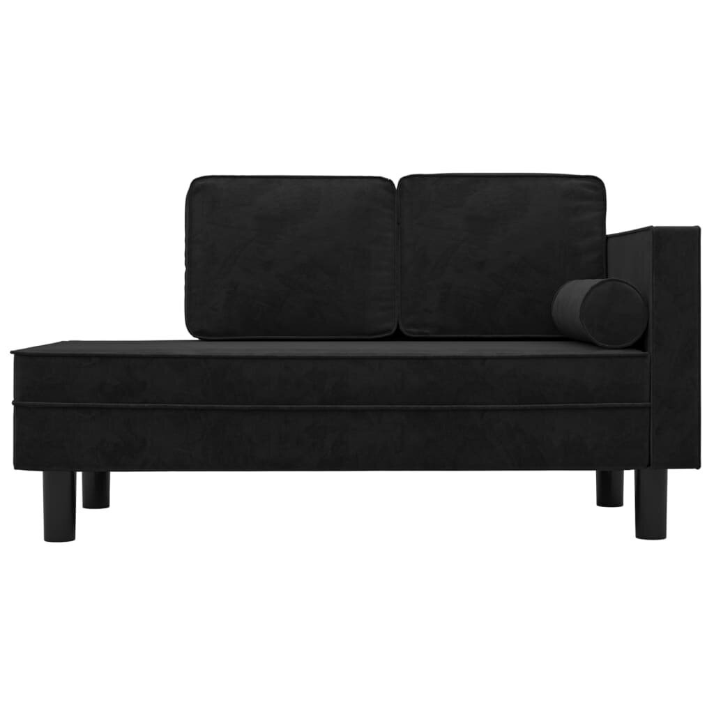 Dvivietė sofa-lova, Aksomas, juoda kaina ir informacija | Sofos | pigu.lt