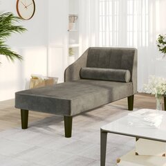 Dvivietė sofa-lova, Aksomas, tamsiai pilka цена и информация | Диваны | pigu.lt