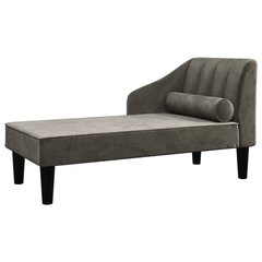 Dvivietė sofa-lova, Aksomas, tamsiai pilka цена и информация | Диваны | pigu.lt