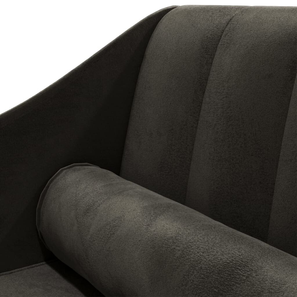 Dvivietė sofa-lova, Aksomas, juoda kaina ir informacija | Sofos | pigu.lt