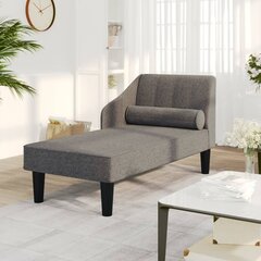 Dvivietė sofa-lova, Audinys, tamsiai pilka kaina ir informacija | Sofos | pigu.lt