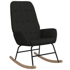 Supama kėdė, juodos spalvos, audinys цена и информация | Кресла в гостиную | pigu.lt