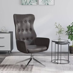 Poilsio kėdė, juodos spalvos, dirbtinė oda, blizgi цена и информация | Кресла в гостиную | pigu.lt