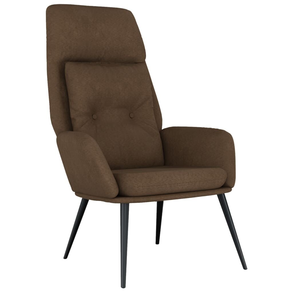Poilsio kėdė, rudos spalvos, dirbtinė versta oda kaina ir informacija | Svetainės foteliai | pigu.lt
