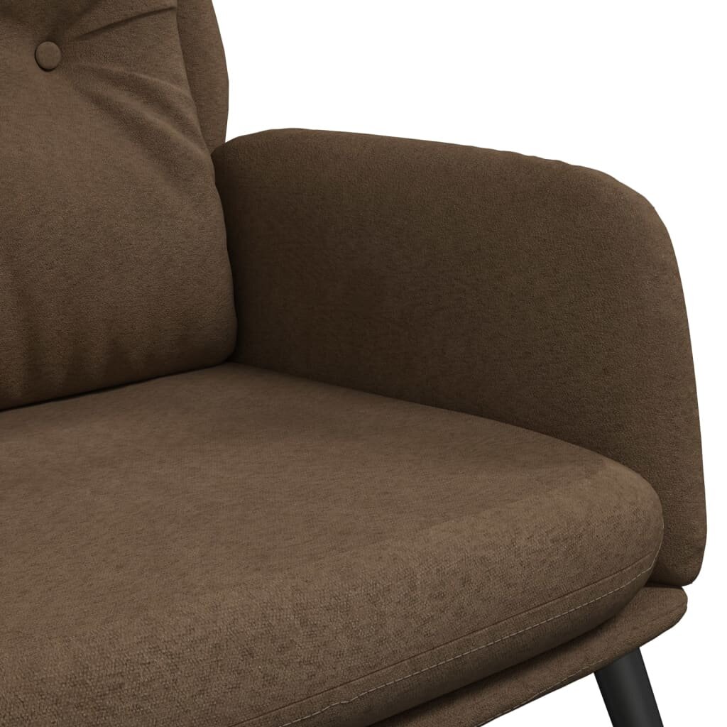 Poilsio kėdė, rudos spalvos, dirbtinė versta oda kaina ir informacija | Svetainės foteliai | pigu.lt