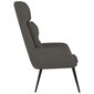 Poilsio kėdė, tamsiai pilkos spalvos, dirbtinė versta oda kaina ir informacija | Svetainės foteliai | pigu.lt