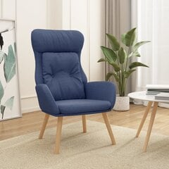 Poilsio kėdė, mėlynos spalvos, audinys kaina ir informacija | Svetainės foteliai | pigu.lt