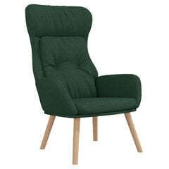 Poilsio kėdė, tamsiai žaliai spalvos, audinys kaina ir informacija | Svetainės foteliai | pigu.lt