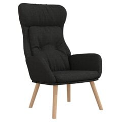 Кресло, черная бархатная отделка, черная древесина цена и информация | Кресла в гостиную | pigu.lt