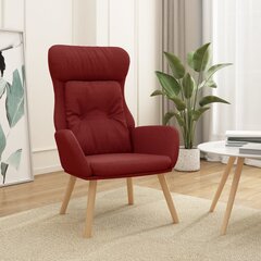 Poilsio kėdė, raudonojo vyno spalvos, audinys цена и информация | Кресла в гостиную | pigu.lt