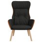 Poilsio kėdė, juodos spalvos, audinys ir PVC kaina ir informacija | Svetainės foteliai | pigu.lt