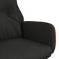 Poilsio kėdė, juodos spalvos, audinys ir PVC kaina ir informacija | Svetainės foteliai | pigu.lt