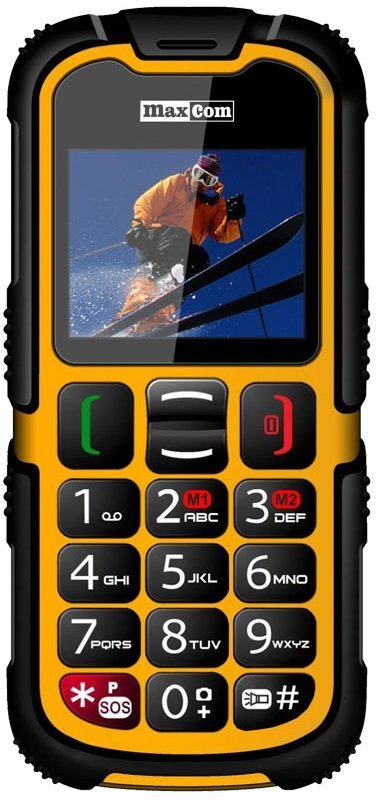 Maxcom MM910, Dual SIM, ENG, Black/Yellow цена и информация | Mobilieji telefonai | pigu.lt
