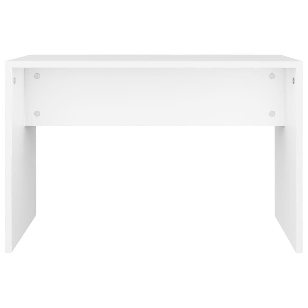Kosmetinio staliuko kėdutė, balta, 70x35x45cm, apdirbta mediena цена и информация | Batų spintelės, lentynos ir suolai | pigu.lt