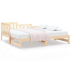 Ištraukiama lova, 2x(90x190) cm, ruda kaina ir informacija | Lovos | pigu.lt
