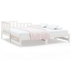 Ištraukiama lova, 2x(90x190) cm, balta kaina ir informacija | Lovos | pigu.lt