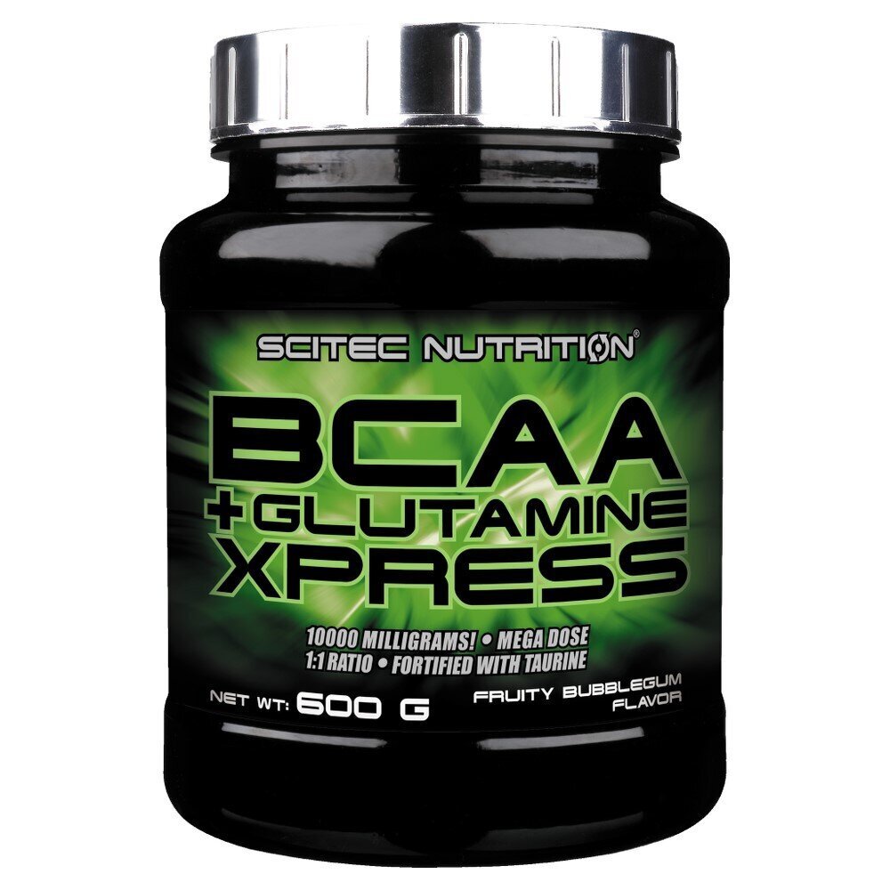 Aminorūgštys Scitec Nutrition Bcaa+Glutamine Xpress, 600 g, obuolių skonio kaina ir informacija | Aminorūgštys | pigu.lt