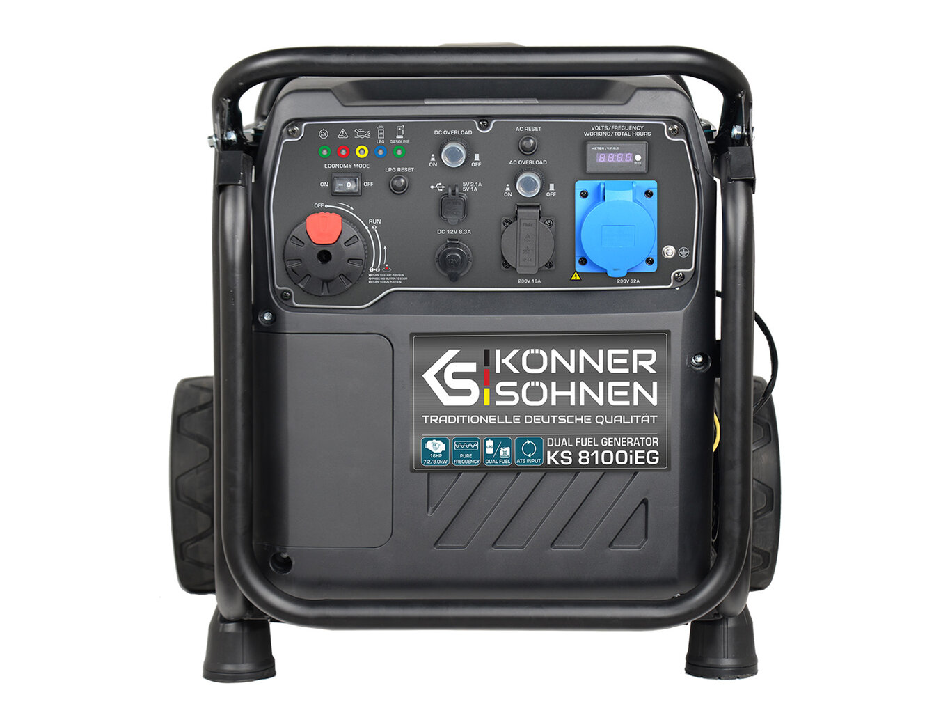 SND/benzino keitiklio generatorius Könner &Söhnen KS 8100iEG kaina ir informacija | Elektros generatoriai | pigu.lt