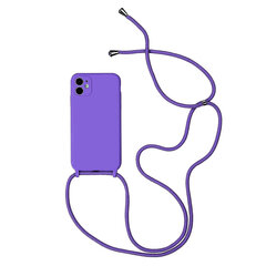 Strap silikonas dėklas telefonui - iPhone 11 Pro, žibuoklės kaina ir informacija | Telefono dėklai | pigu.lt