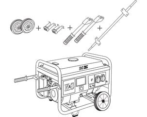 Транспортный комплект Könner & Söhnen, KS 3 KIT цена и информация | Запчасти для садовой техники | pigu.lt