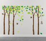 Sieninis lipdukas Didelis džiunglių medis Brown - Green, daugkartinis ir nuimamas, lengvai įklijuojamas, tinkle saugus, rankomis dažytas stiliaus lipdukai. (264x180 cm) kaina ir informacija | Interjero lipdukai | pigu.lt