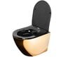 REA Carlo Flat Mini aukso/juodos spalvos pakabinamas tualeto unitazas цена и информация | Klozetai | pigu.lt