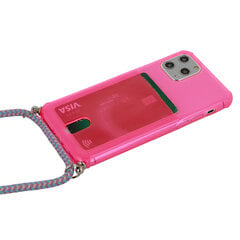 Dėklas telefonui Strap Fluo - Iphone 11, rožinis kaina ir informacija | Telefono dėklai | pigu.lt