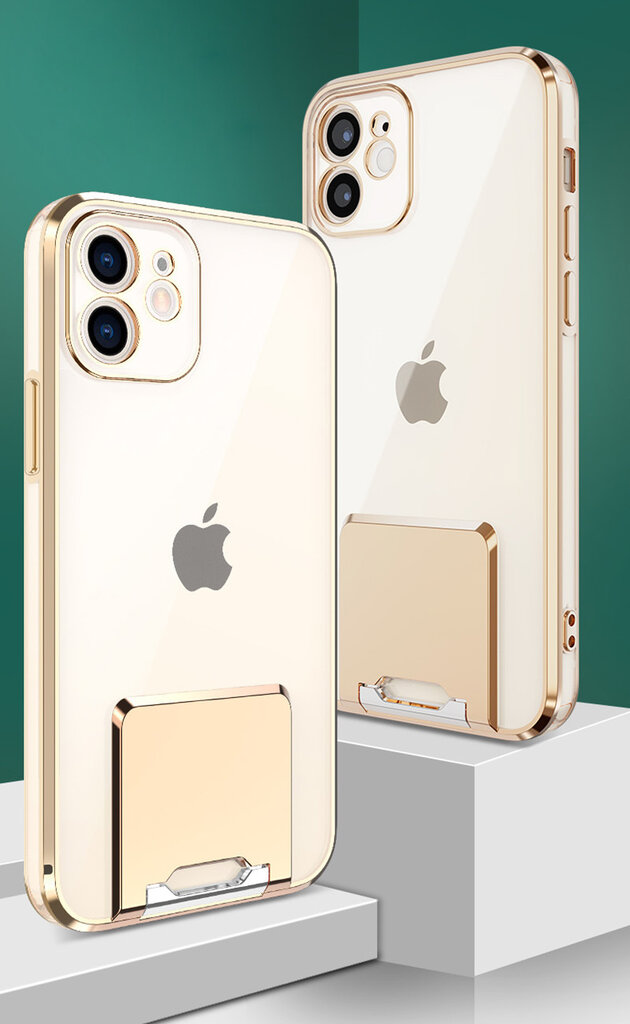 Dėklas telefonui Kickstand Luxury - iPhone 11 Pro Max, auksinis цена и информация | Telefono dėklai | pigu.lt